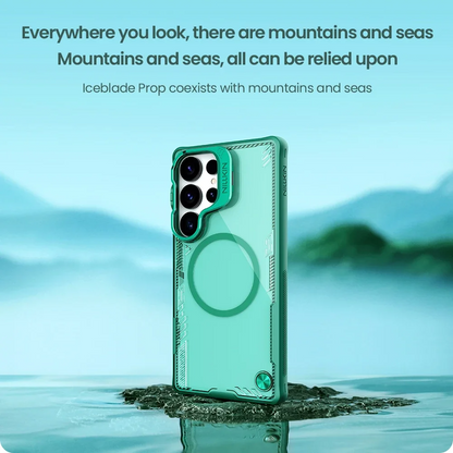 Galaxy S25 Ultra Nillkin Iceblade Magnetic Camera Hollow Stand Case