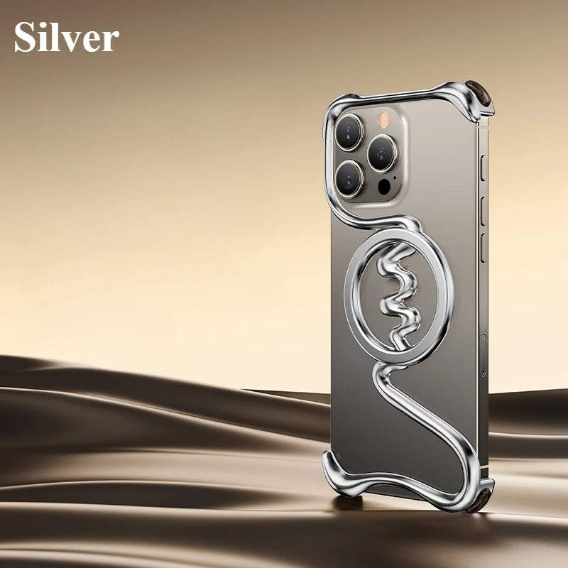 Premium Metallic Wave Magsafe Case - iPhone