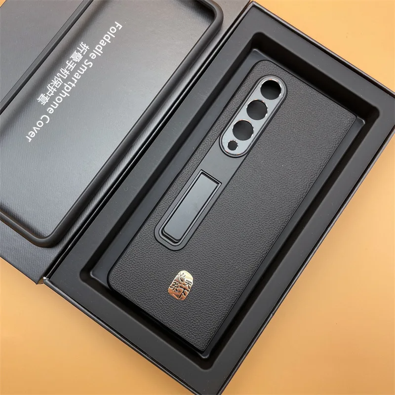 Galaxy Z Fold6 Business Class Leather Kickstand Case