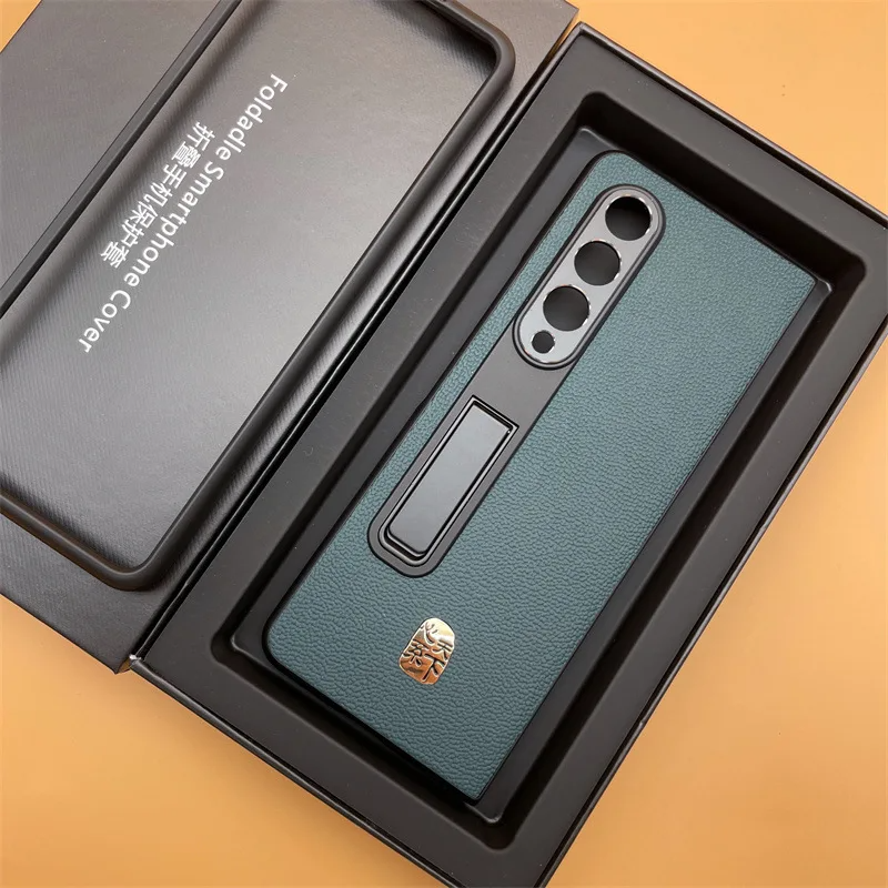 Galaxy Z Fold6 Business Class Leather Kickstand Case