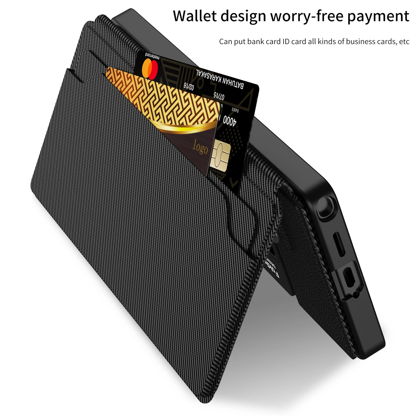 Galaxy S25 Ultra Foldable Card Holder Wallet Stand Case