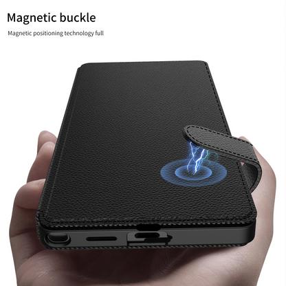 Galaxy S25 Ultra Foldable Card Holder Wallet Stand Case