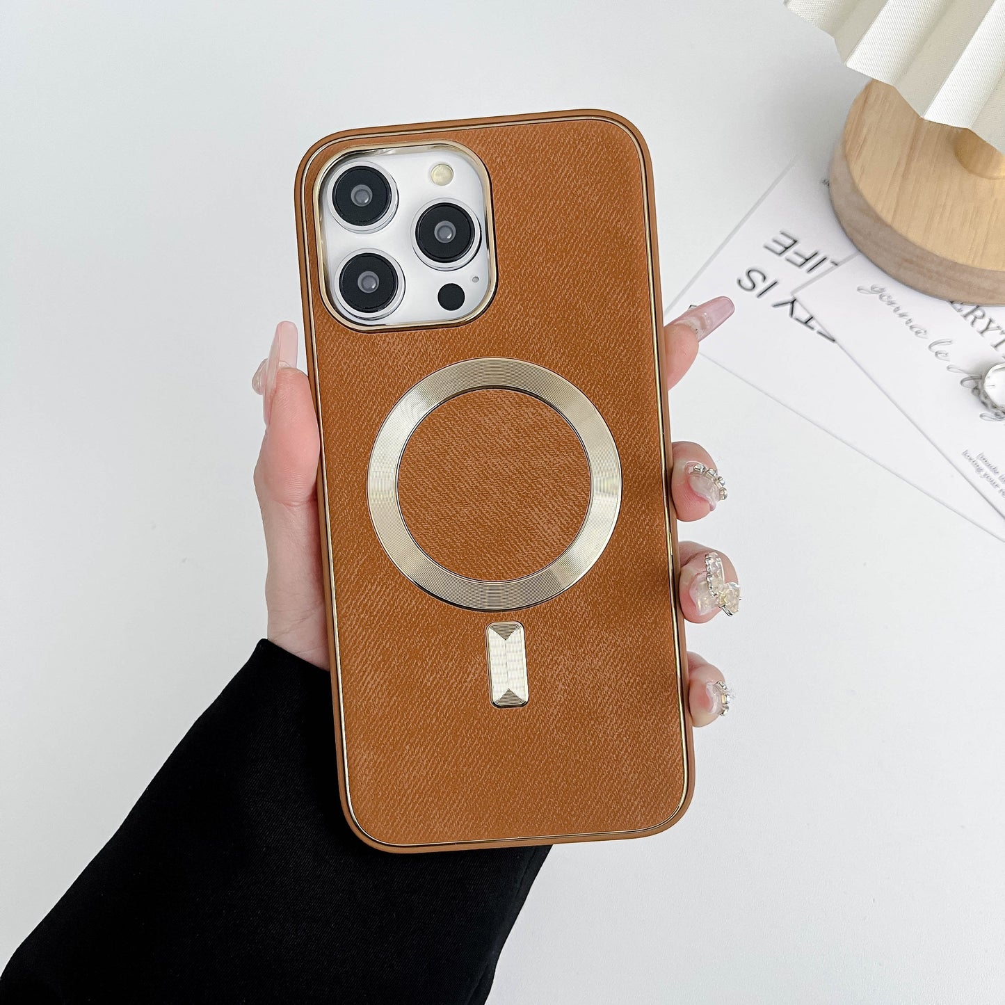 Lavish Denim Textured Bling MagSafe Case - iPhone