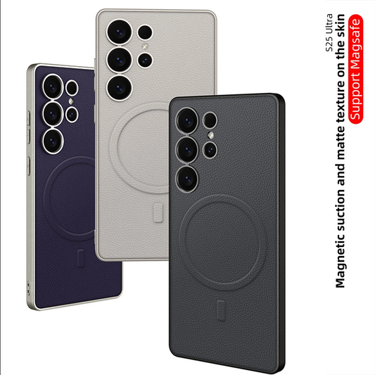 Galaxy S25 Ultra Elegant Magnetic Leather Case