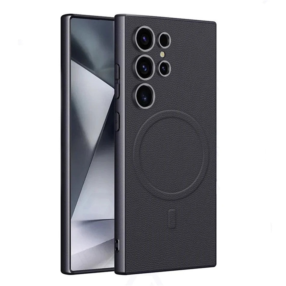 Galaxy S25 Ultra Elegant Magnetic Leather Case