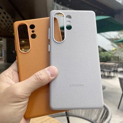 Galaxy S25 Ultra Slim Luxury Leather Shield Case
