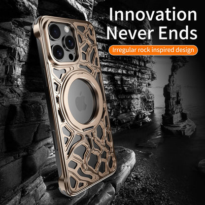 Premium Irregular Pattern Metal Case - iPhone