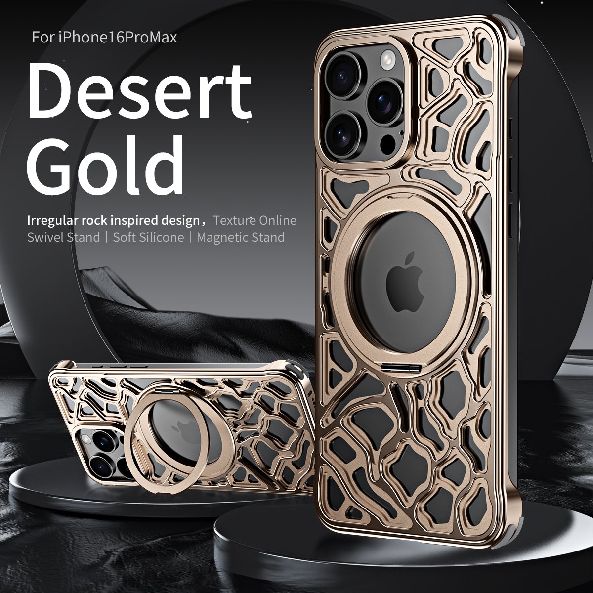 Premium Irregular Pattern Metal Case - iPhone