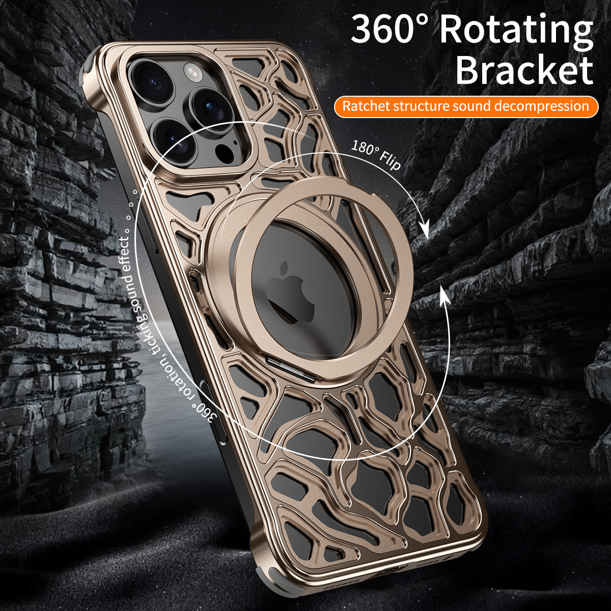 Premium Irregular Pattern Metal Case - iPhone