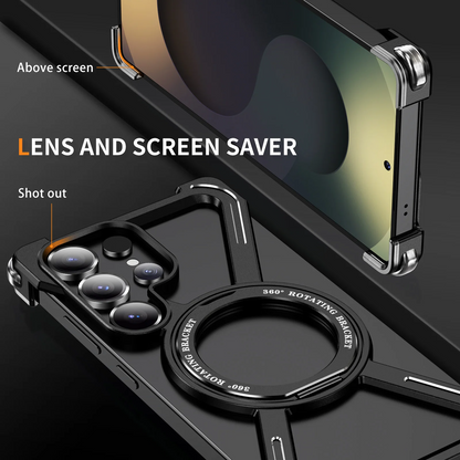Galaxy S25 Ultra Titan Shield Rotating Ring Stand Case