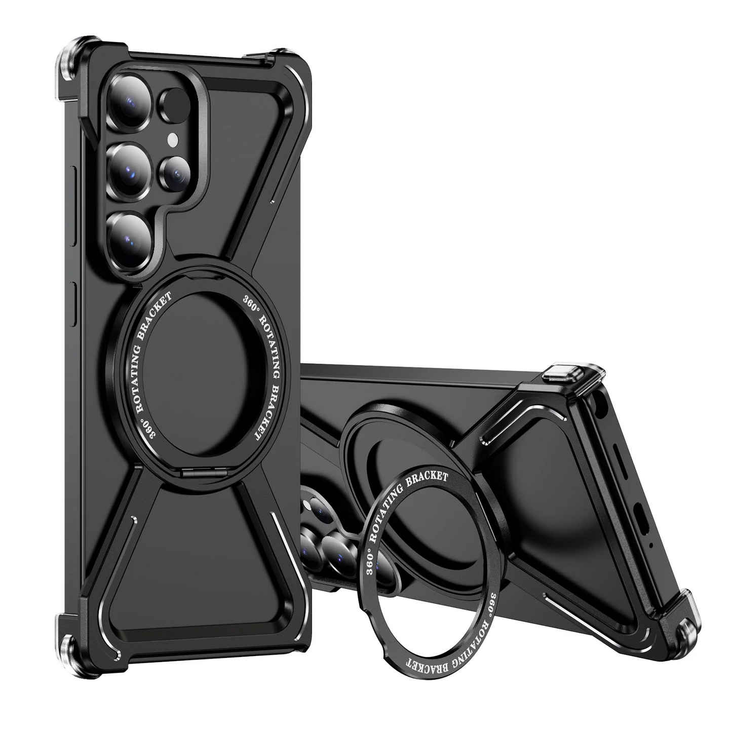 Galaxy S25 Ultra Titan Shield Rotating Ring Stand Case