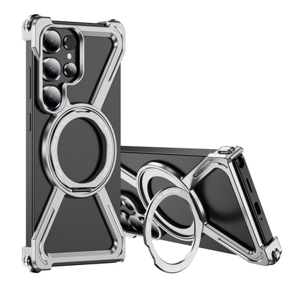 Galaxy S25 Ultra Titan Shield Rotating Ring Stand Case