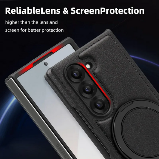 Galaxy Z Fold Series Magnetic Ring Armor Kickstand Case