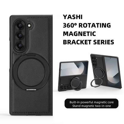 Galaxy Z Fold Series Magnetic Ring Armor Kickstand Case