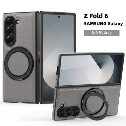 Galaxy Z Fold Series Magnetic Ring Armor Kickstand Case
