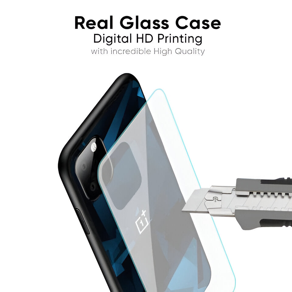 Blue Mirage Glossy Glass Case - OnePlus