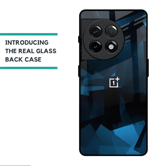 Blue Mirage Glossy Glass Case - OnePlus