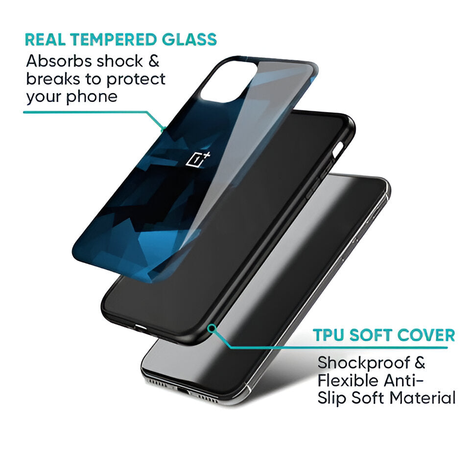 Blue Mirage Glossy Glass Case - OnePlus