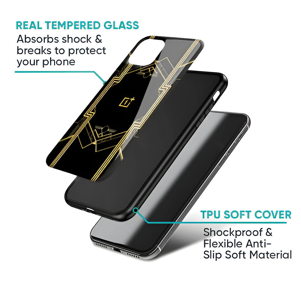 Golden Nexus Glass Case - OnePlus