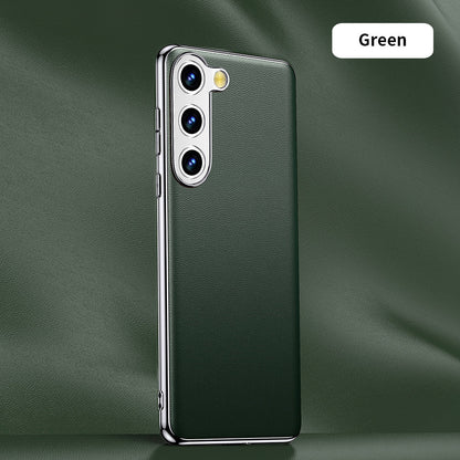 Classic Leather Craft Edge Plating Case - Samsung