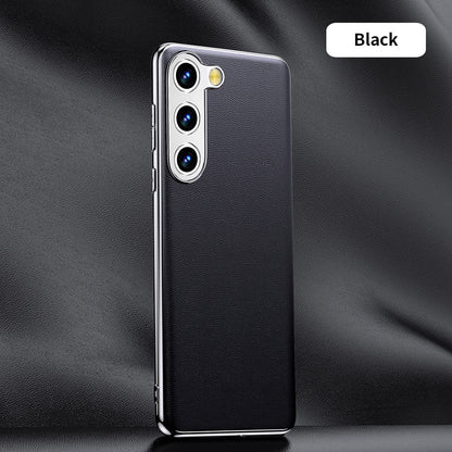 Classic Leather Craft Edge Plating Case - Samsung
