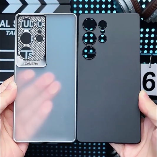 Elegant Frosted Metal Frame Case - Samsung