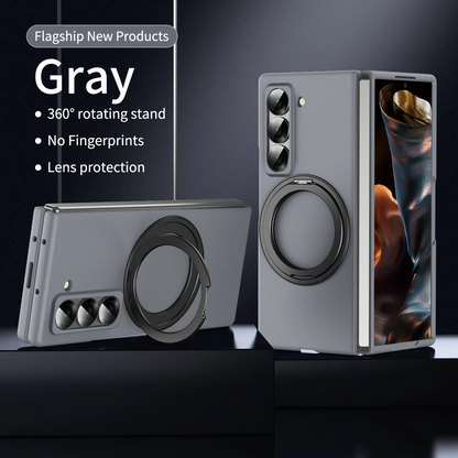 Galaxy Z Series Magnetic Grip Armor Case with Kickstand