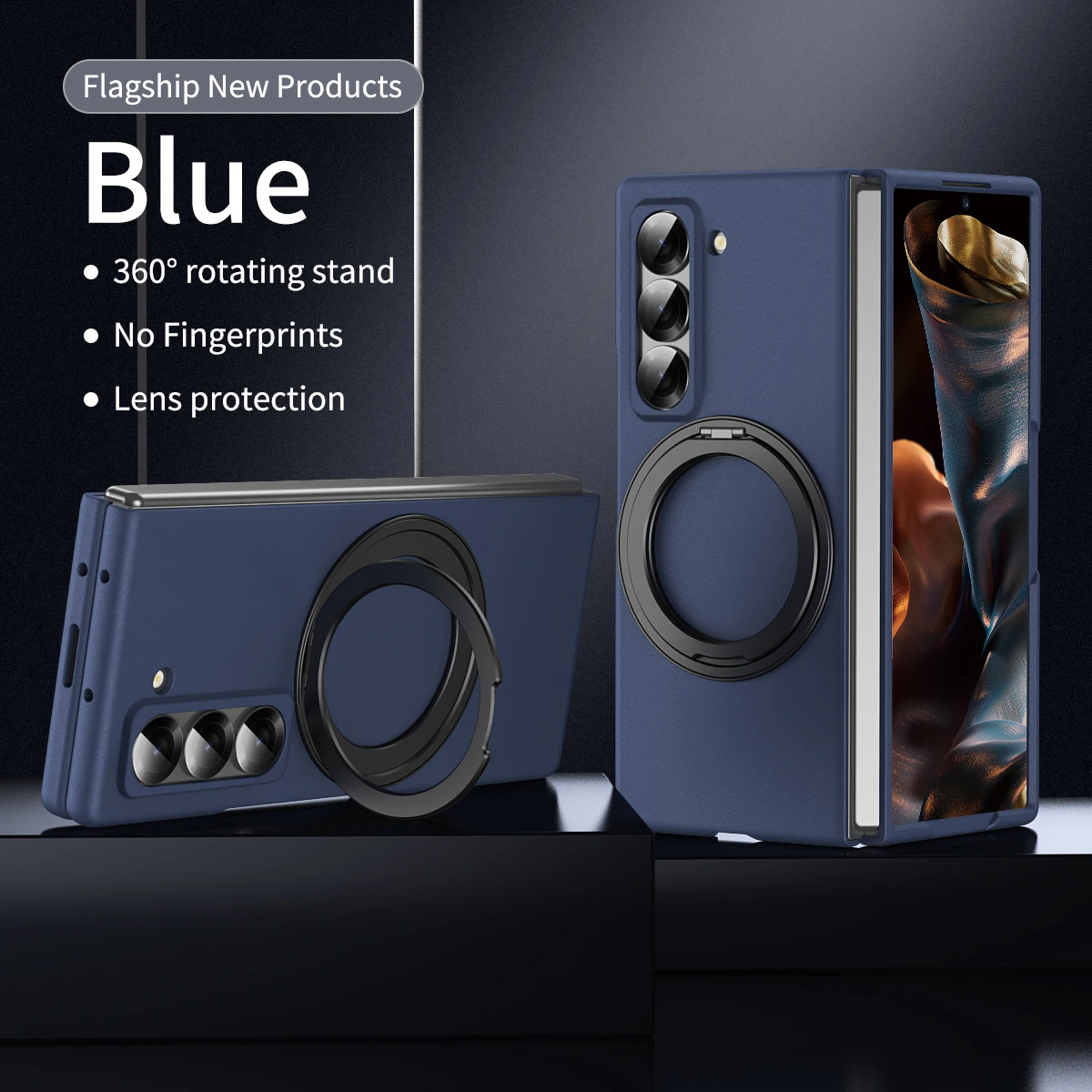 Galaxy Z Series Magnetic Grip Armor Case with Kickstand