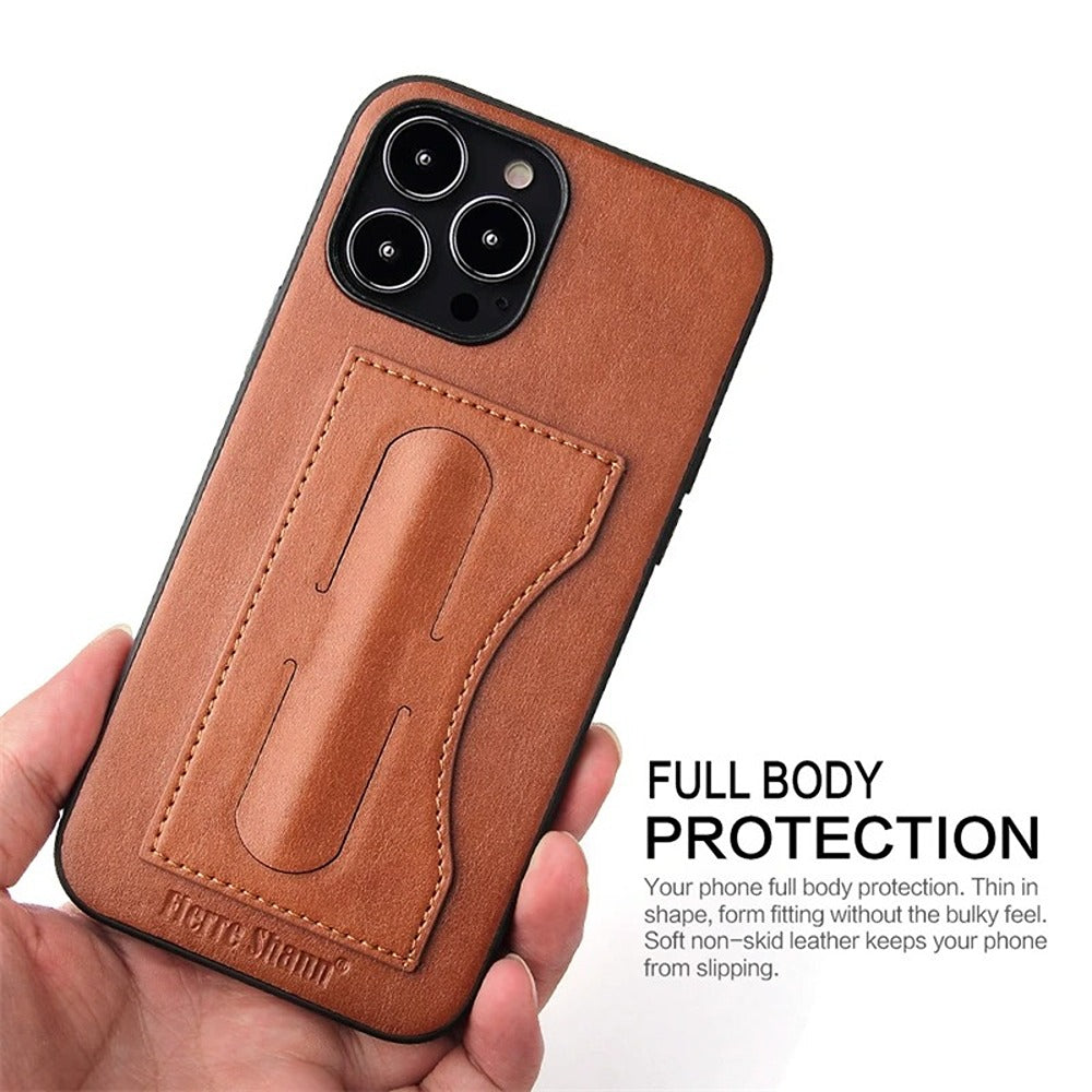 Innovative Leather Fold-Out Kickstand Case - iPhone