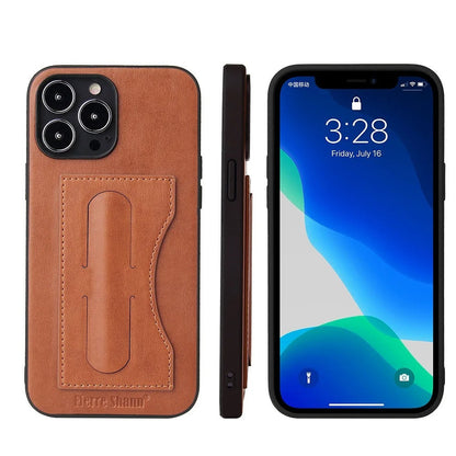 Innovative Leather Fold-Out Kickstand Case - iPhone