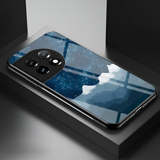 Cosmic Peaks Starry Night Glass Case - OnePlus