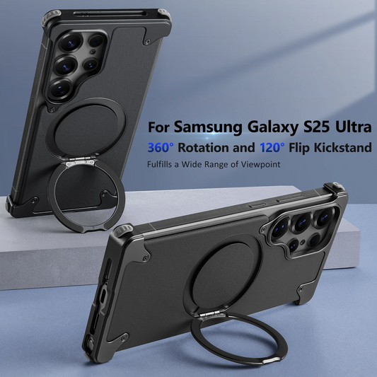 Galaxy S25 Ultra Pivot Metal Matte Armor Kickstand Case