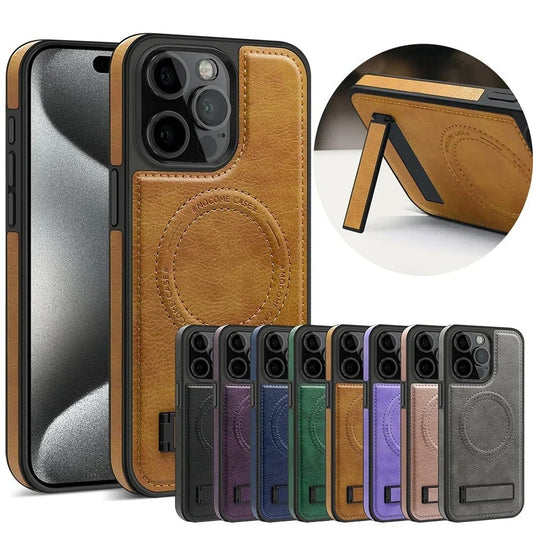 Classic Leather MagSafe Kickstand Case - iPhone