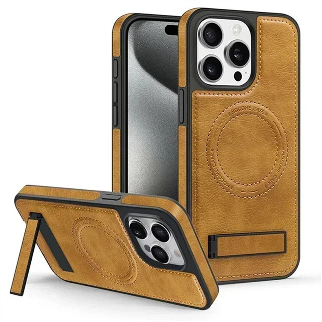 Classic Leather MagSafe Kickstand Case - iPhone