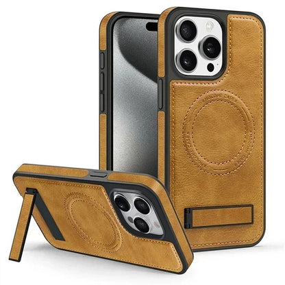 Classic Leather MagSafe Kickstand Case - iPhone