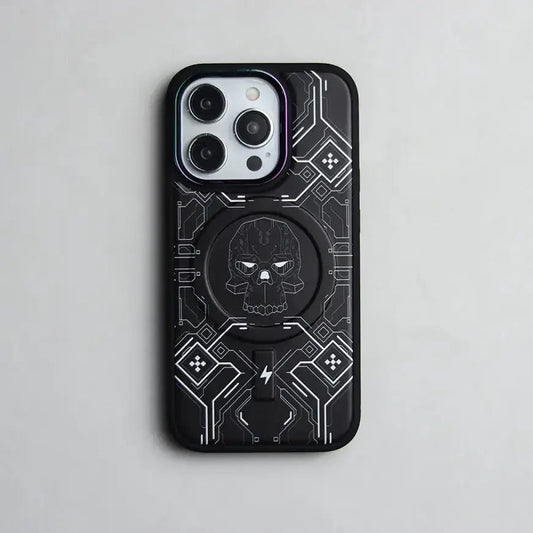 Cyberpunk Skull Engraved MagSafe Case - iPhone