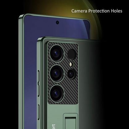 Galaxy S25 Ultra Luxury Ultra Clear Hybrid Stand Case