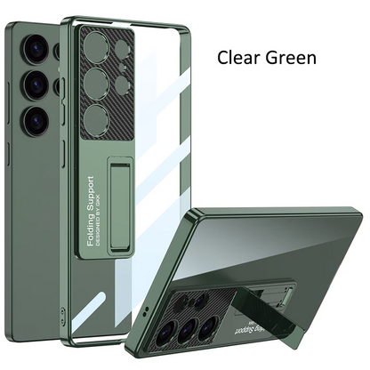 Galaxy S25 Ultra Luxury Ultra Clear Hybrid Stand Case