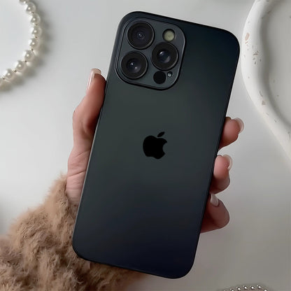 iPhone 16 Series Matte Glass Camera Lens Shell Case