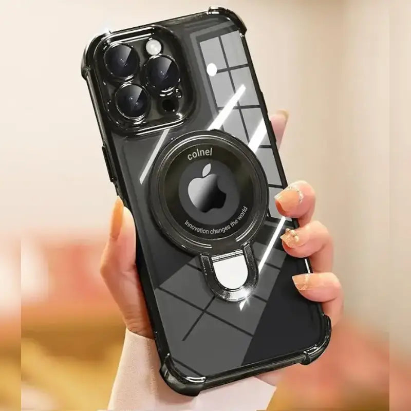 Lustrous Reinforced Magnetic Kickstand Case - iPhone