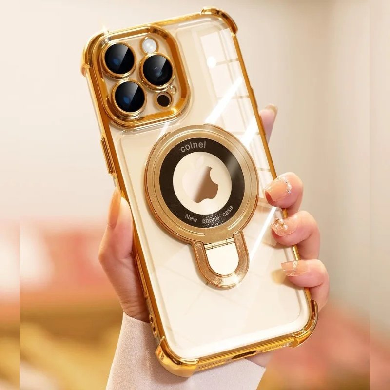 Lustrous Reinforced Magnetic Kickstand Case - iPhone
