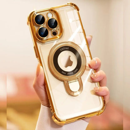 Lustrous Reinforced Magnetic Kickstand Case - iPhone