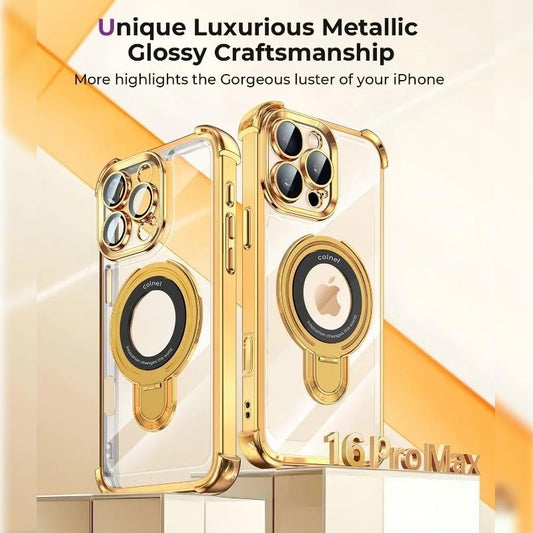Lustrous Reinforced Magnetic Kickstand Case - iPhone