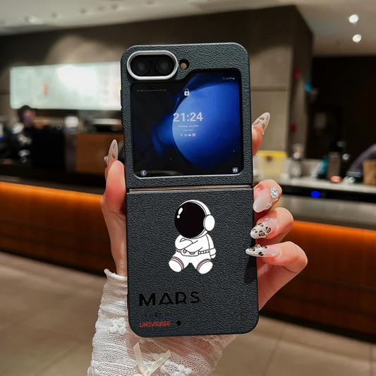 Galaxy Z Flip Series  Astronaut Leather Touch Soft Case