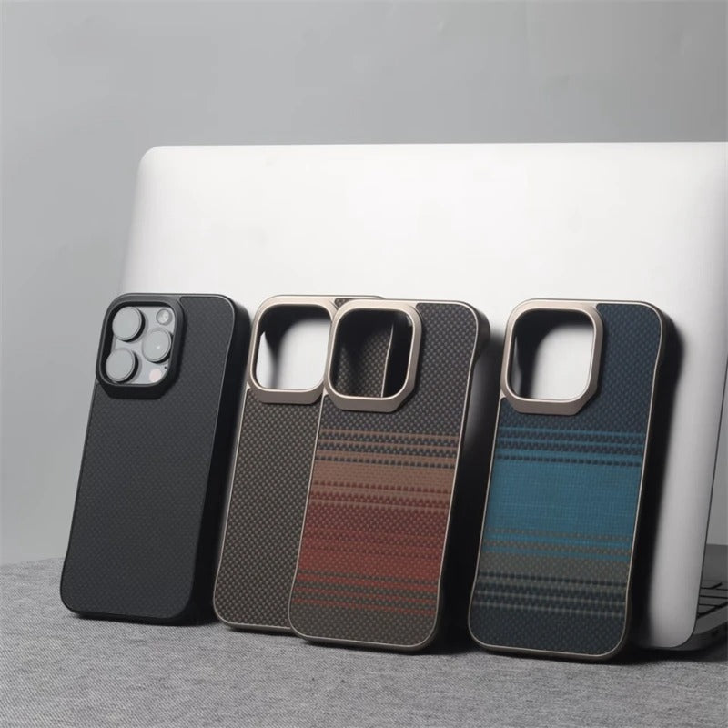 Embossed Carbon Fiber Frameless MagSafe Case - iPhone