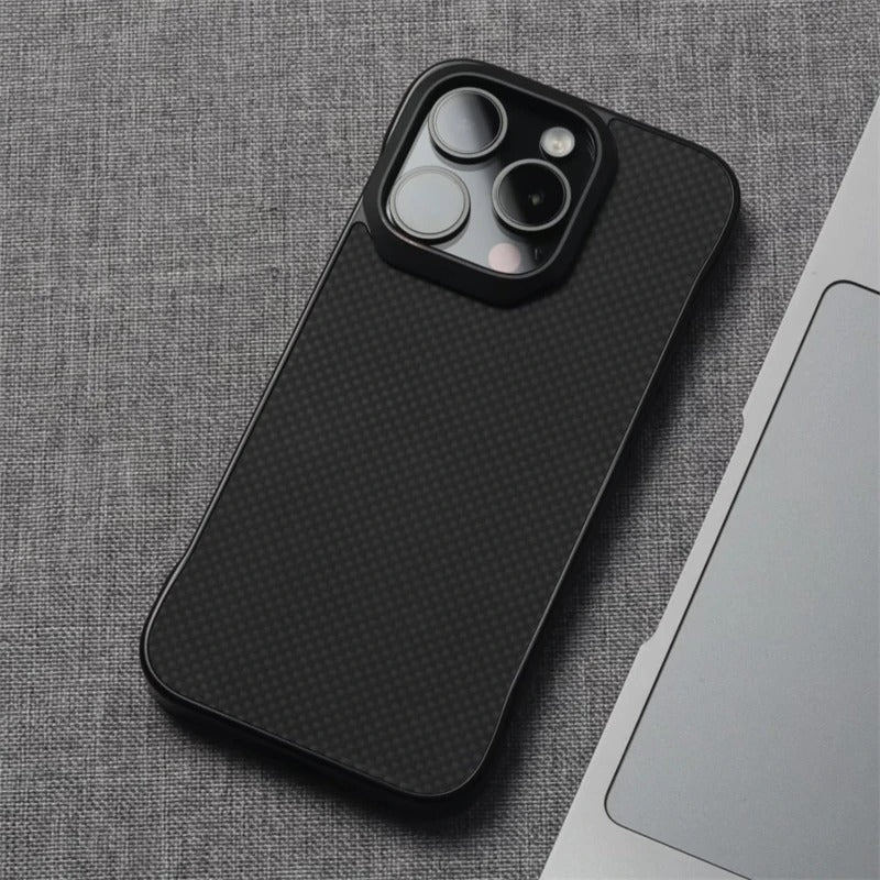 Embossed Carbon Fiber Frameless MagSafe Case - iPhone