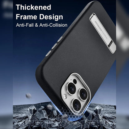 Obsidian Leather MagSafe Kickstand Case - iPhone