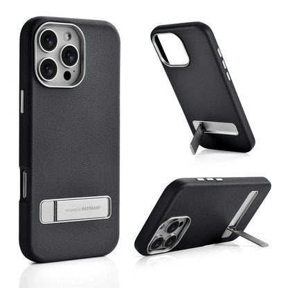 Obsidian Leather MagSafe Kickstand Case - iPhone