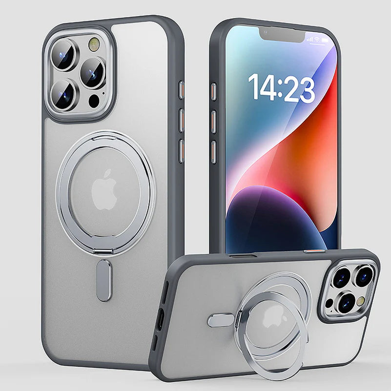 Ultimate Clear Metal Stand MagSafe Case - iPhone