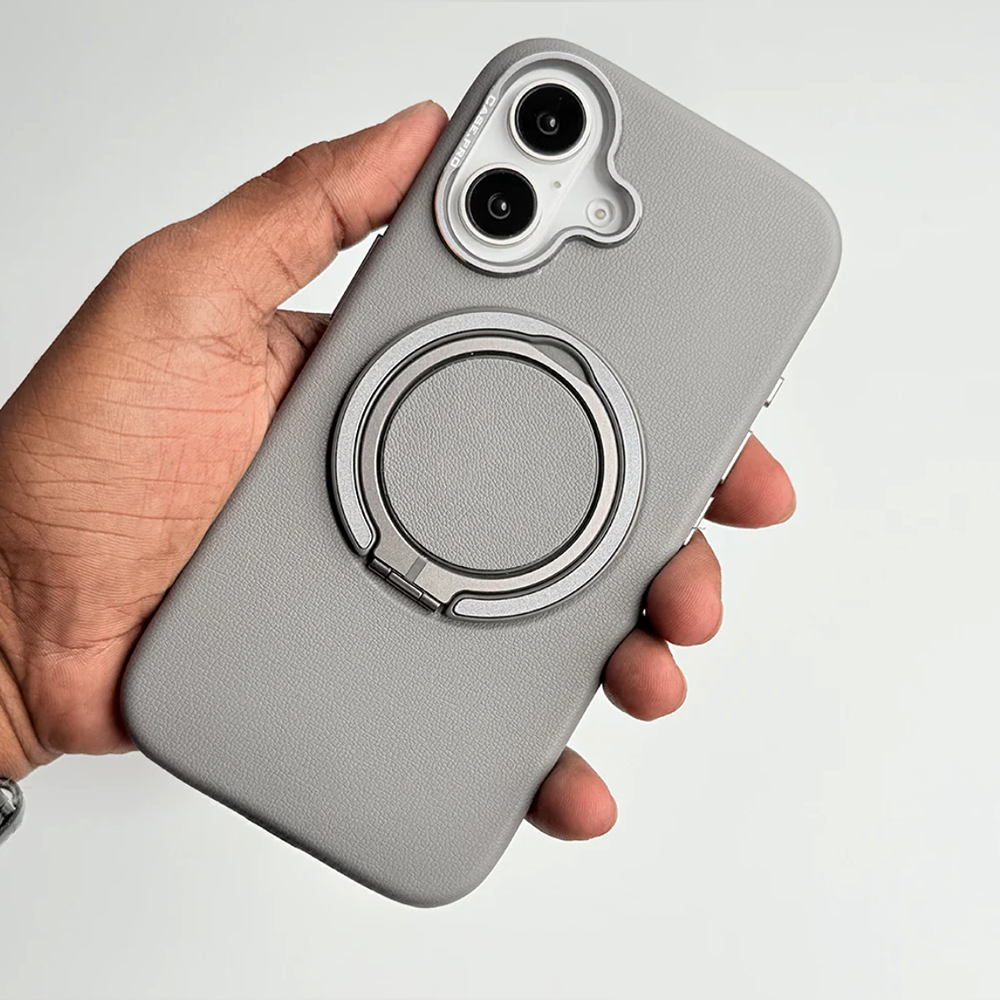 MagnaGuard Leather Rotating Ring Case - iPhone